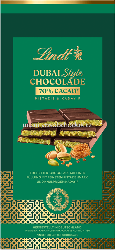 Lindt Dubai Style Chocolade Dunkel, 145g