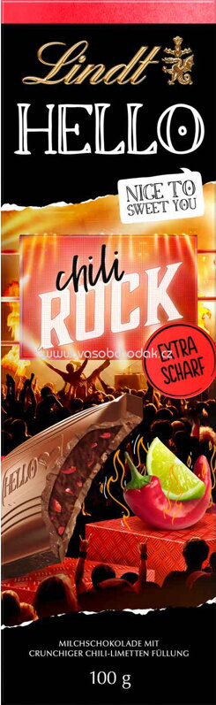 Lindt Hello Chili Rock Vollmilch Tafel, 100g Lindt Hello Chili Rock Vollmilch Tafel, 100g