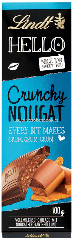 Lindt Hello Crunchy Nougat, 100g