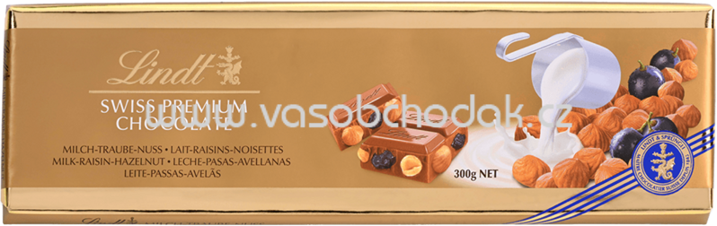 Lindt Vollmilch Traube Nuss, 300g Lindt Vollmilch Traube Nuss, 300g