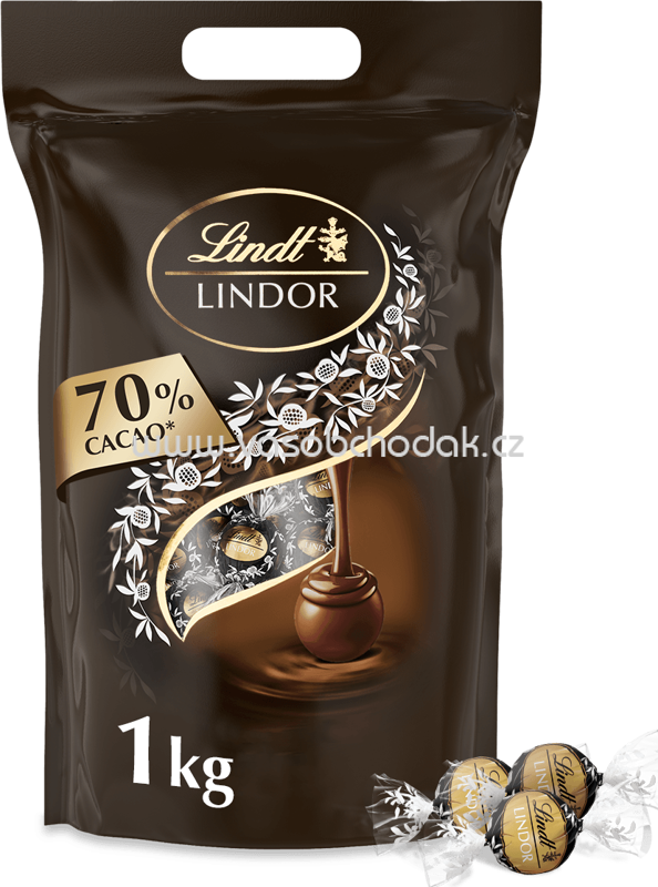 Lindt Lindor Kugel Dark 70% Cacao, Beutel, 1 kg