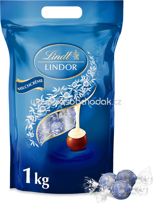 Lindt Lindor Vollmilch Kugeln Milchcrème, Beutel, 1 kg