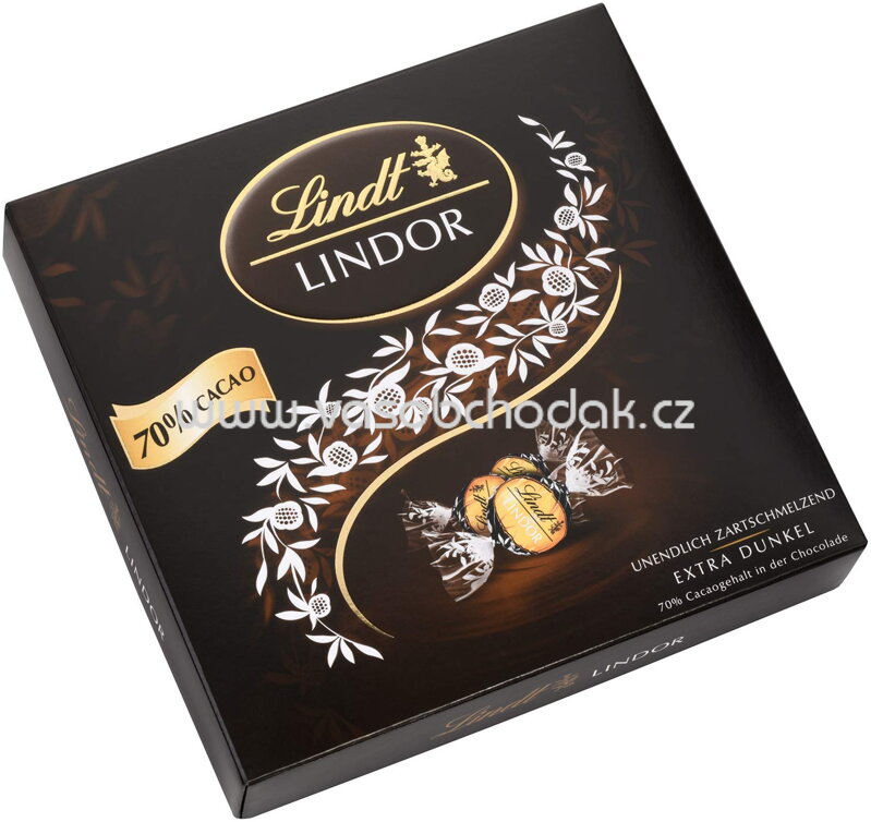 Lindt Lindor Präsent Box Dark 70%, 186g