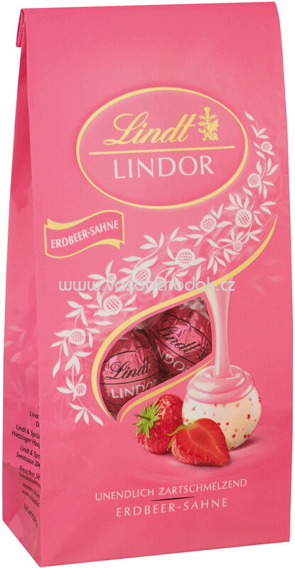Lindt Lindor Kugel Erdbeer-Sahne, 137g Lindt Lindor Kugel Erdbeer-Sahne, 137g
