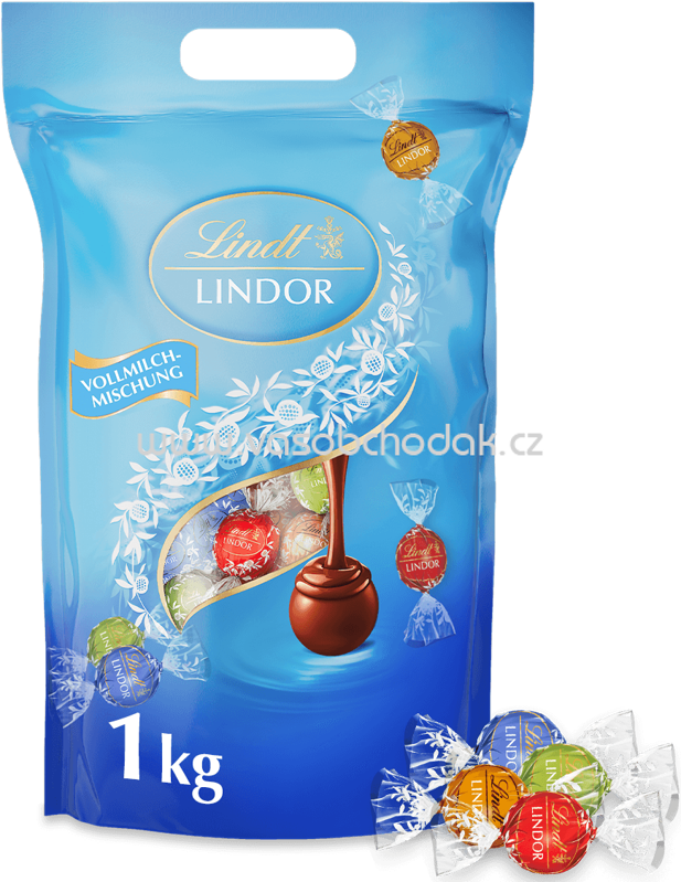 Lindt Lindor Vollmilch Kugeln Mischung, Beutel, 1 kg Lindt Lindor Vollmilch Kugeln Mischung, Beutel, 1 kg