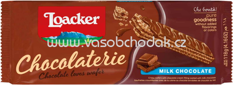 Loacker Chocolaterie Milk Chocolate, 118g