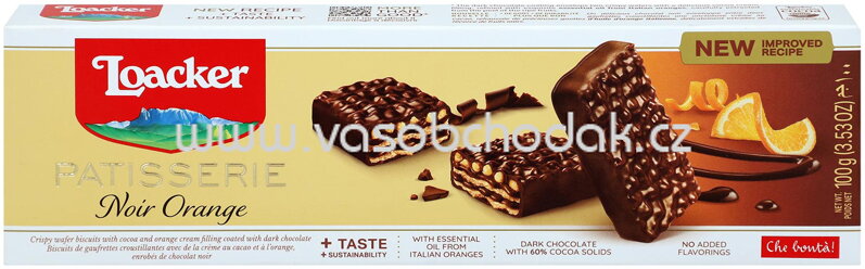 Loacker Patisserie Noir Orange, 100g Loacker Patisserie Noir Orange, 100g