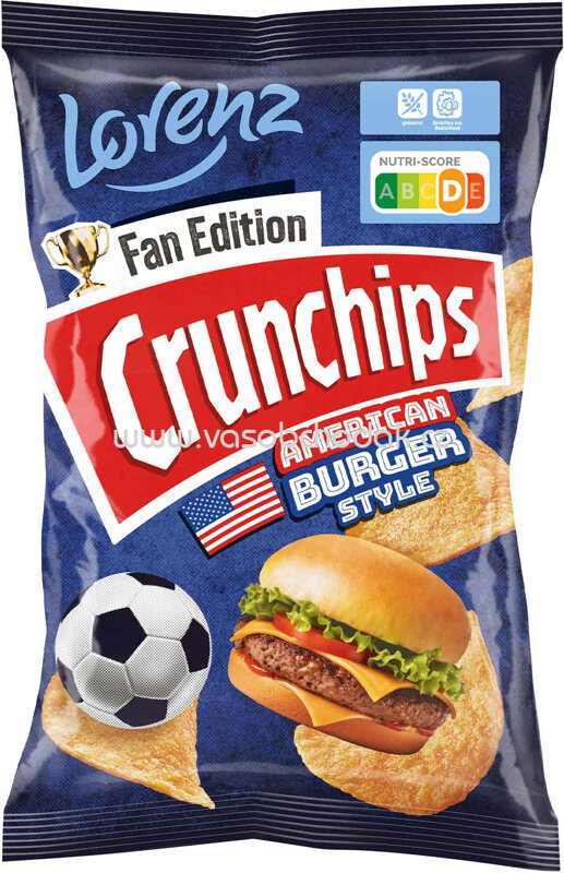 Lorenz Crunchips Fan Edition American Burger Style, 130g