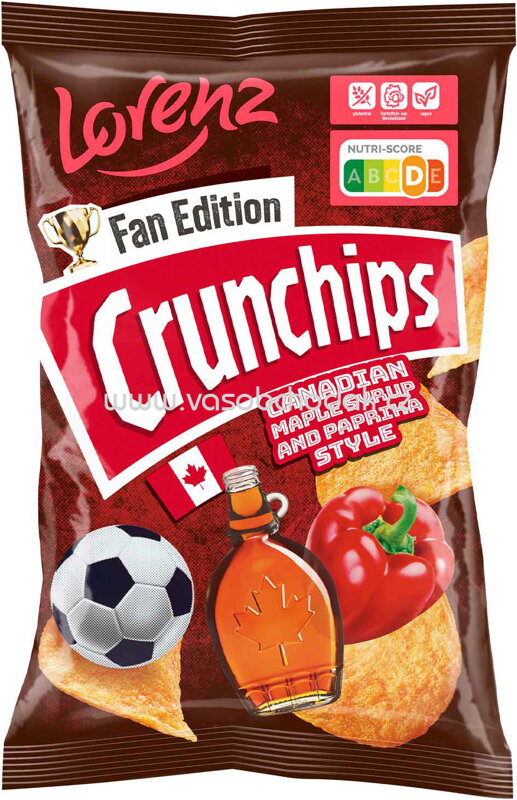 Lorenz Crunchips Fan Edition Canadian Maple Syrup and Paprika Style, 130g