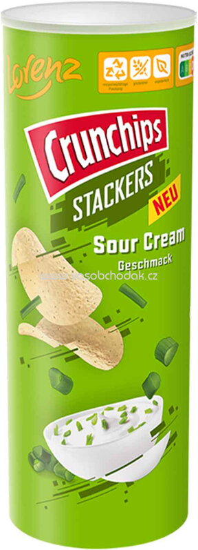 Lorenz Crunchips Stackers Sour Cream, 175g