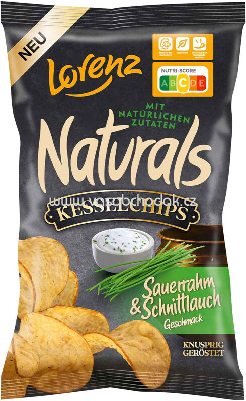 Lorenz Naturals Kesselchips Sauerrahm & Schnittlauch, 95g