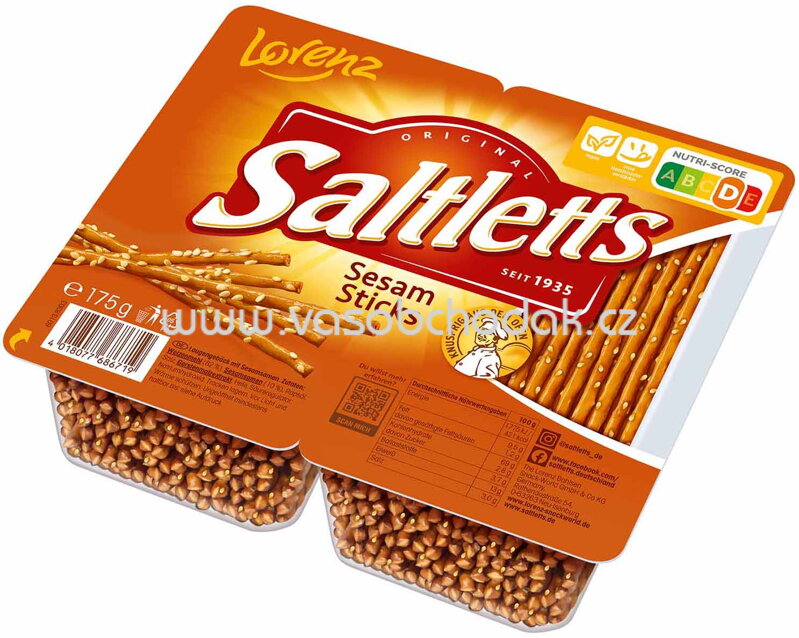 Lorenz Saltletts Sticks Sesam, 175g Lorenz Saltletts Sticks Sesam, 175g