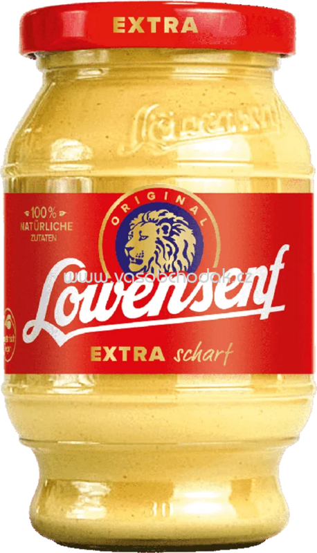 Löwensenf Extra Scharf Glas, 250 ml