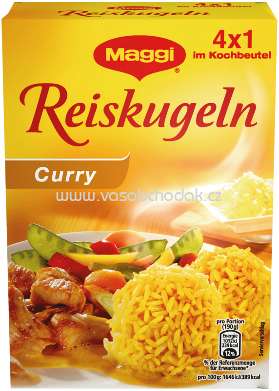 Maggi Reiskugeln Curry, im Kochbeutel, 4x1 Maggi Reiskugeln Curry, im Kochbeutel, 4x1