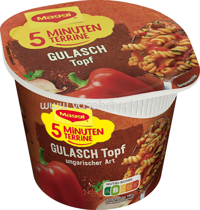 Maggi 5 Minuten Terrine Gulaschtopf ungarischer Art, Becher, 1 St Maggi 5 Minuten Terrine Gulaschtopf ungarischer Art, Becher, 1 St