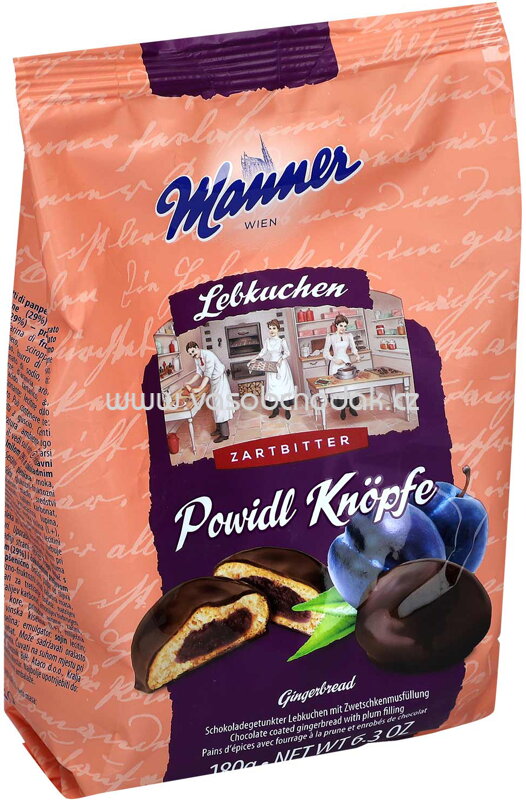 Manner Lebkuchen Powidl Knöpfe, 180g Manner Lebkuchen Powidl Knöpfe, 180g