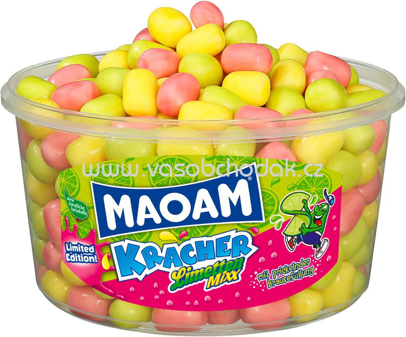 Maoam Kracher Limetten Mix, 265 St, Dose, 1200g