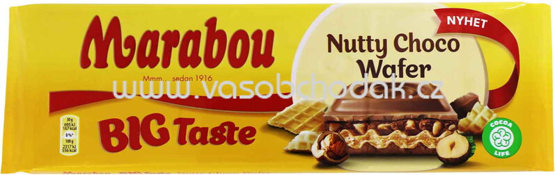 Marabou Big Taste Nutty Choco Wafer, 300g