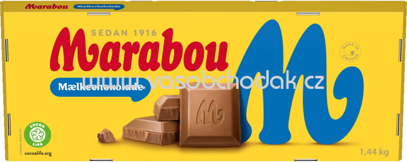 Marabou Mjölkchoklad, 16x90g, 1,44 kg