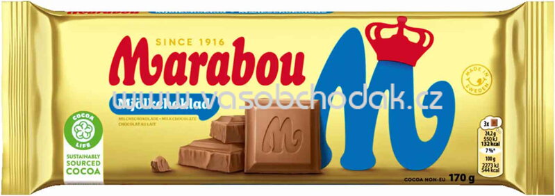 Marabou Mjölkchoklad, 170g