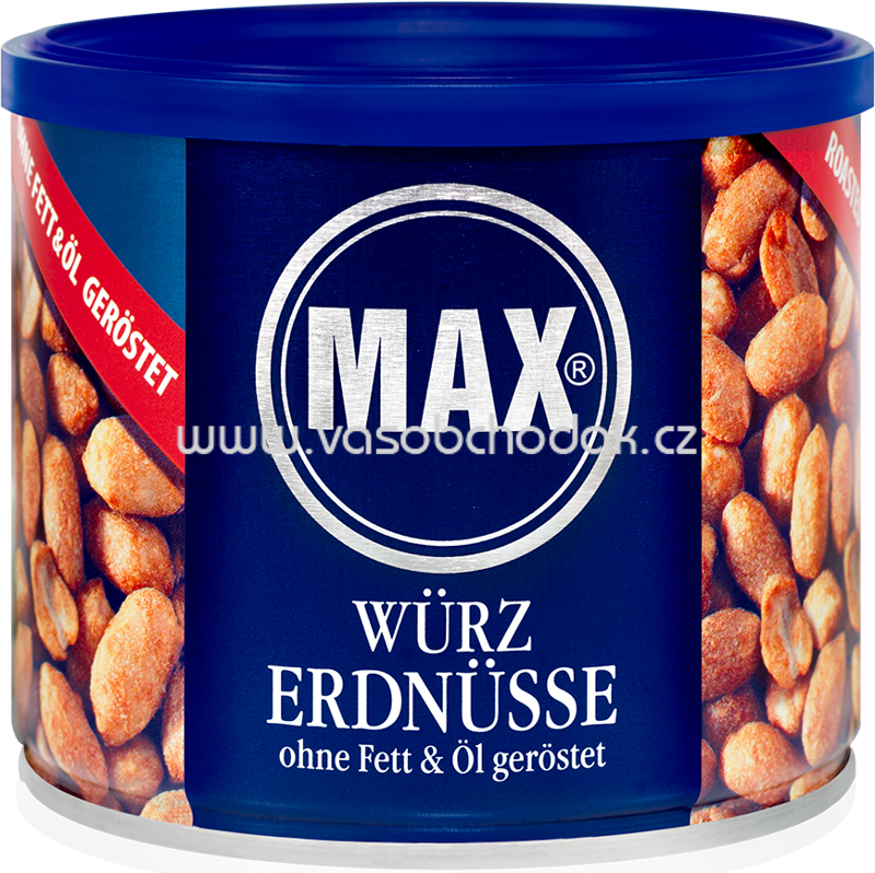 MAX Würz Erdnüsse ohne Fett & Öl geröstet, 6x300g