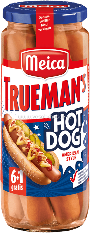 Meica Trueman's American Style Hot Dog, 7 St, 350g
