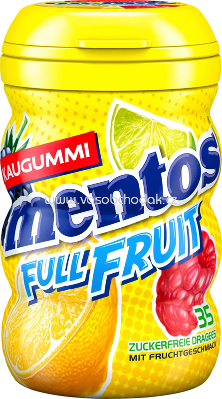 Mentos Kaugummi Full Fruit, zuckerfrei, 35 St, 70g Mentos Kaugummi Full Fruit, zuckerfrei, 35 St, 70g