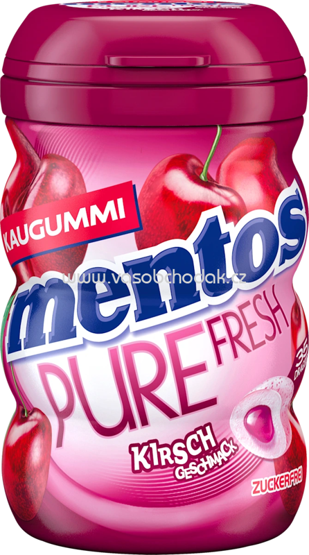 Mentos Kaugummi Pure Fresh Kirsch, zuckerfrei, 35 St, 67,9g
