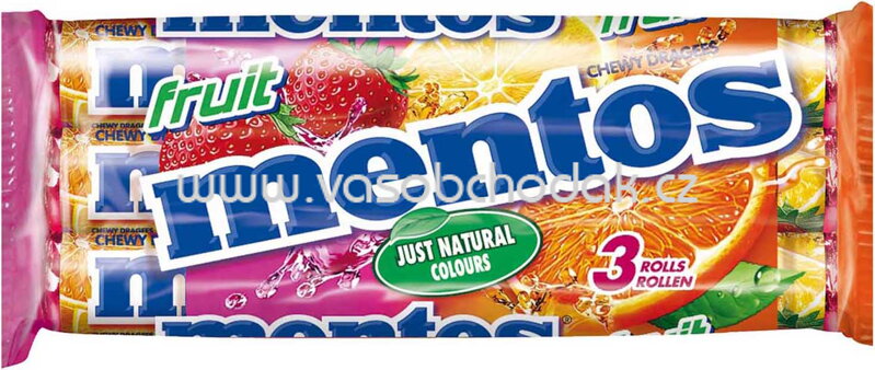 Mentos Fruit, 3 St, 114g Mentos Fruit, 3 St, 114g