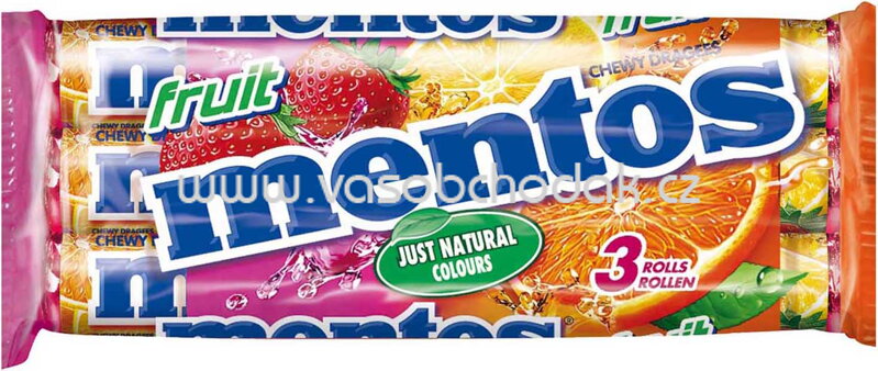 Mentos Fruit, 3 St, 114g