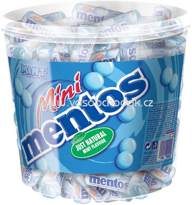 Mentos Mint Mini, 120x10,5g, 1260g Mentos Mint Mini, 120x10,5g, 1260g
