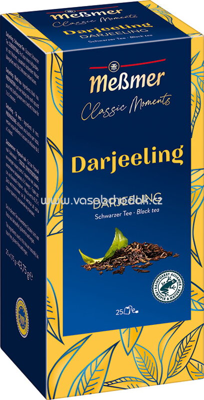 Meßmer Gastro Classic Moments Schwarzer Tee Darjeeling, 25 Beutel Meßmer Gastro Classic Moments Schwarzer Tee Darjeeling, 25 Beutel