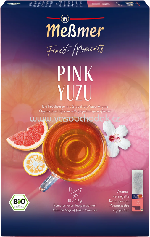 Meßmer Gastro Finest Moments Tassenportion Pink Yuzu, 15 Beutel