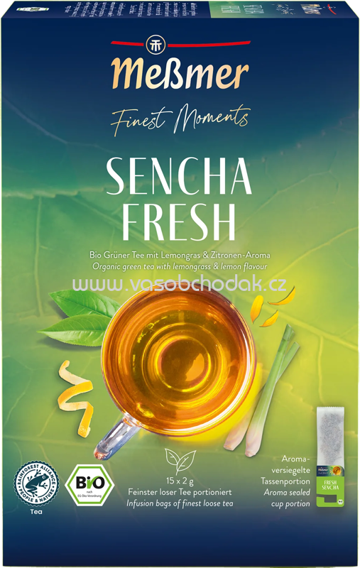 Meßmer Gastro Finest Moments Tassenportion Sencha Fresh, 15 Beutel