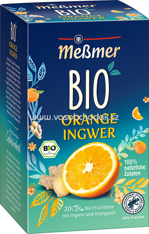 Meßmer Bio Früchtetee Orange Ingwer, 20 Beutel Meßmer Bio Früchtetee Orange Ingwer, 20 Beutel