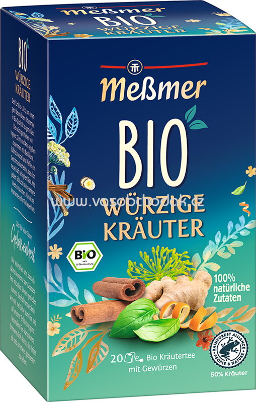 Meßmer Bio Kräutertee Würzige Kräuter, 20 Beutel Meßmer Bio Kräutertee Würzige Kräuter, 20 Beutel