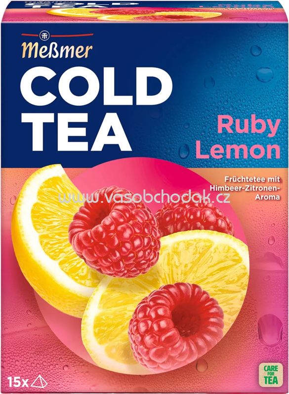 Meßmer Cold Tea Früchtetee Ruby Lemon, 15 Beutel