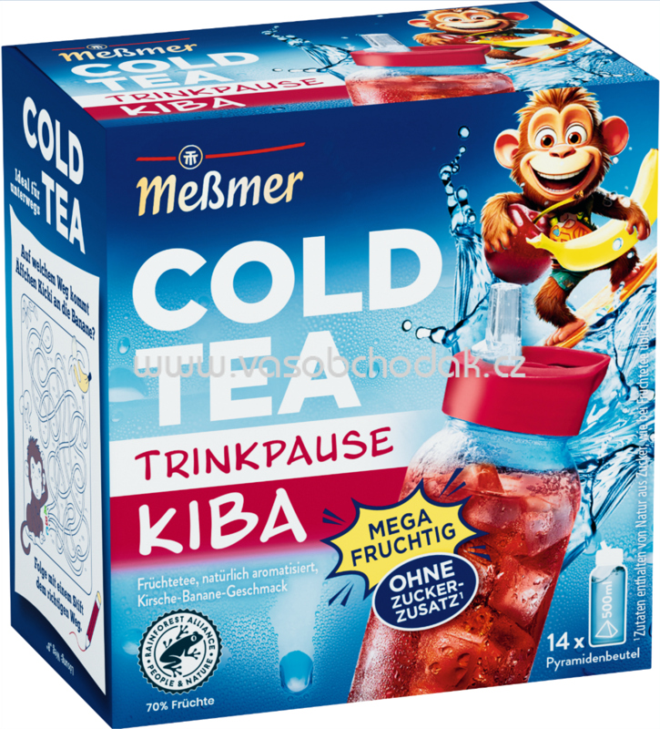 Meßmer Cold Tea Früchtetee Trinkpause KIBA, 14 Beutel