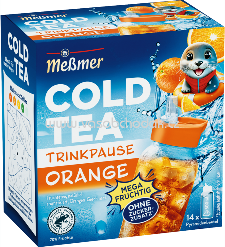 Meßmer Cold Tea Früchtetee Trinkpause Orange, 14 Beutel Meßmer Cold Tea Früchtetee Trinkpause Orange, 14 Beutel