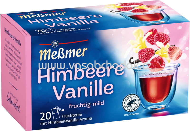 Meßmer Früchtetee Himbeere Vanille, 20 Beutel