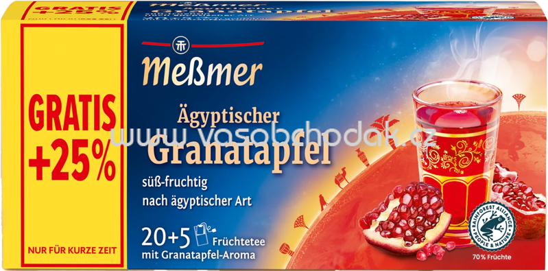 Meßmer Ländertee Ägyptischer Granatapfel, 20 Beutel + 5 Gratis