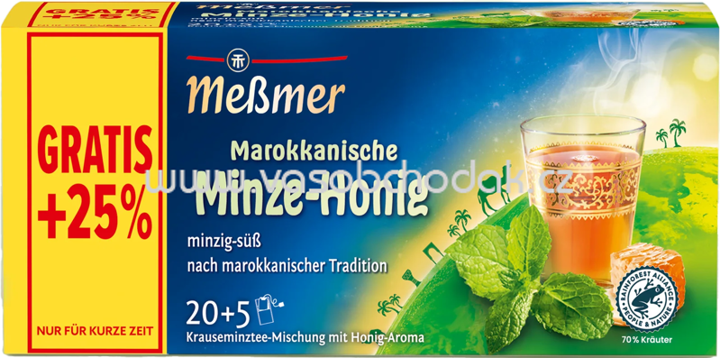 Meßmer Ländertee Marokkanische Minze-Honig, 20 Beutel + Gratis Meßmer Ländertee Marokkanische Minze-Honig, 20 Beutel + Gratis