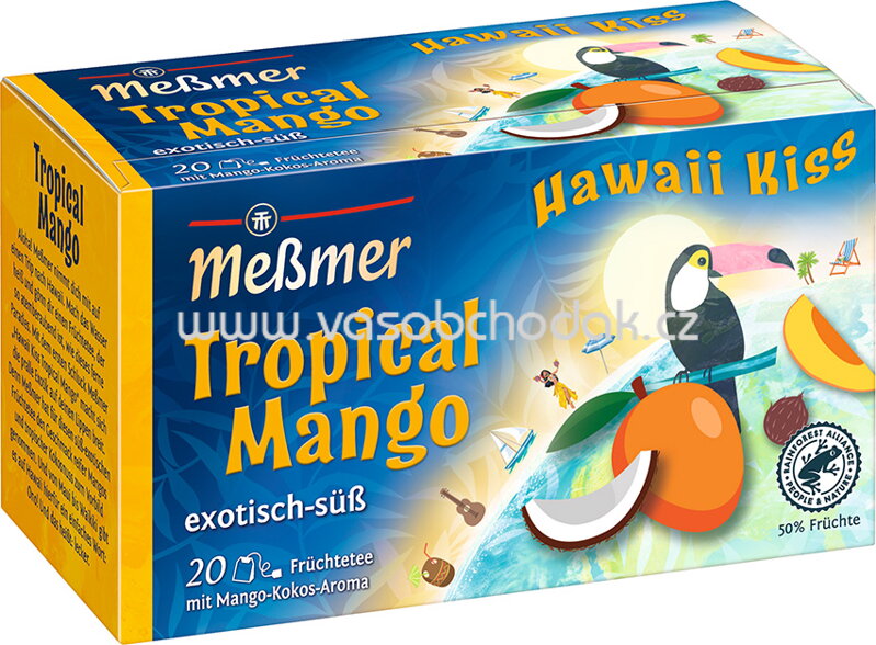 Meßmer Ländertee Hawaii Kiss Tropical Mango, 20 Beutel Meßmer Ländertee Hawaii Kiss Tropical Mango, 20 Beutel