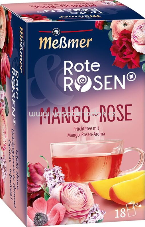 Meßmer Früchtetee Mango-Rose, 18 Beutel Meßmer Früchtetee Mango-Rose, 18 Beutel
