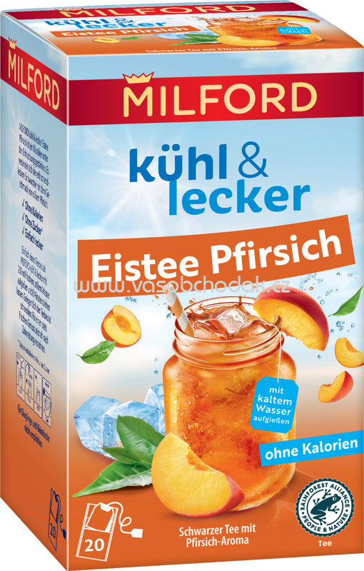 Milford Kühl & Lecker Eistee Pfirsich, 20 Beutel Milford Kühl & Lecker Eistee Pfirsich, 20 Beutel