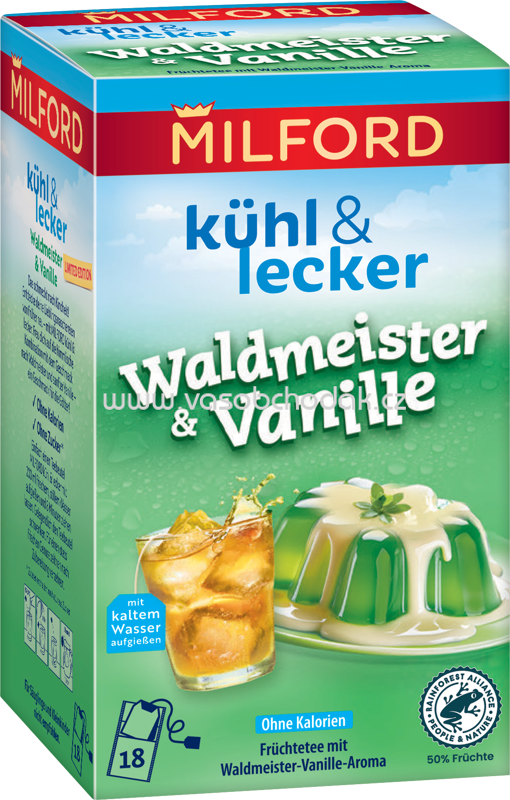 Milford Kühl & Lecker Waldmeister & Vanille, 18 Beutel Milford Kühl & Lecker Waldmeister & Vanille, 18 Beutel
