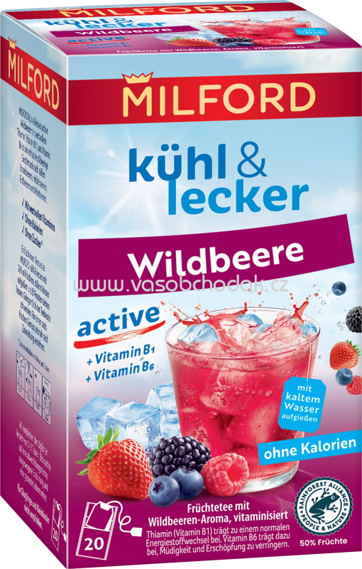 Milford Kühl & Lecker Active Wildbeere, 20 Beutel Milford Kühl & Lecker Active Wildbeere, 20 Beutel