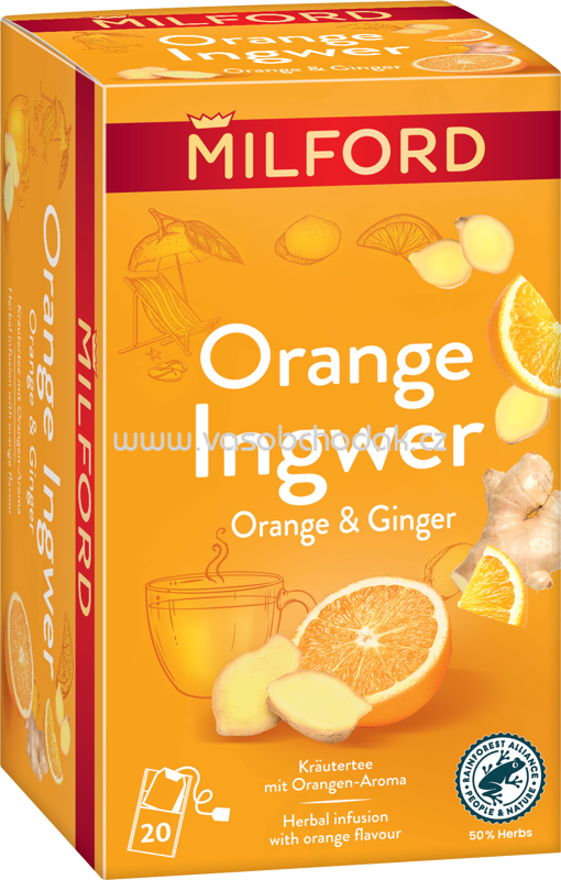Milford Orange Ingwer, 20 Beutel Milford Orange Ingwer, 20 Beutel