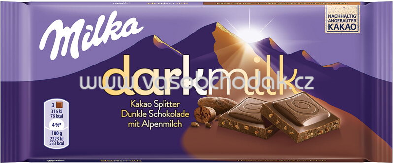 Milka darkmilk Kakao Splitter, 85g Milka darkmilk Kakao Splitter, 85g