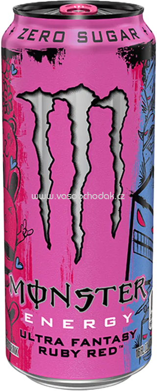 Monster Energy Ultra Fantasy Ruby Red, Zero Zucker, 500 ml